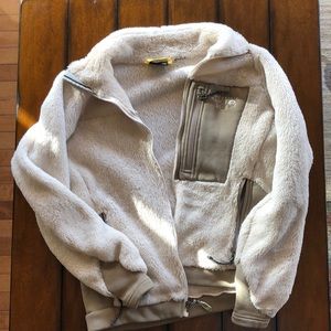Beige Mountain Hardware Zip-Up Jacket